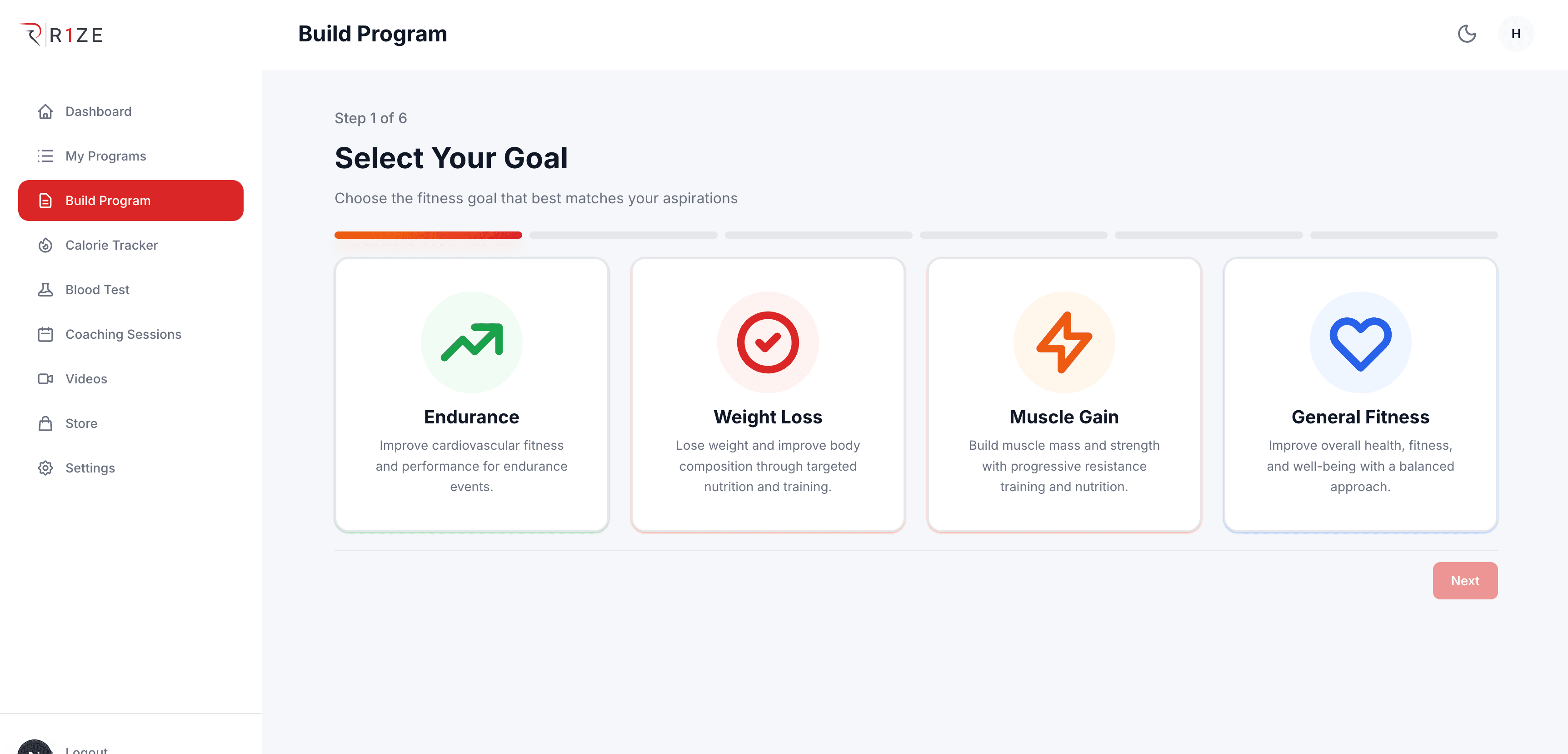 Dashboard screen 2